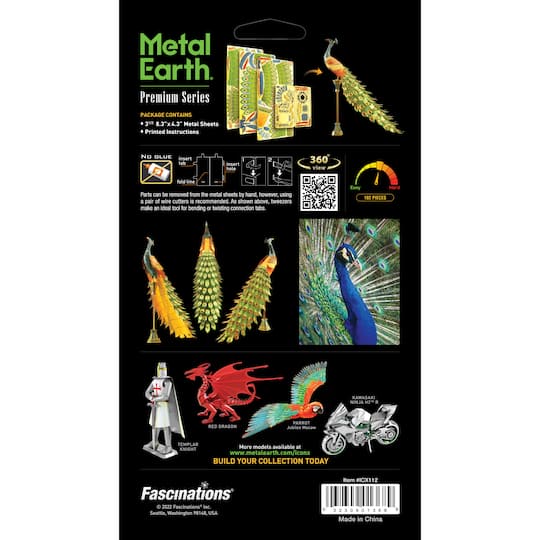 Metal Earth® Premium Series Peacock Metal Model Kit